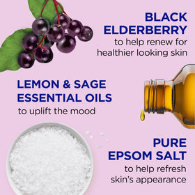 Dr Teal's close-up pump and label highlighting ingredients and vitamin D boost