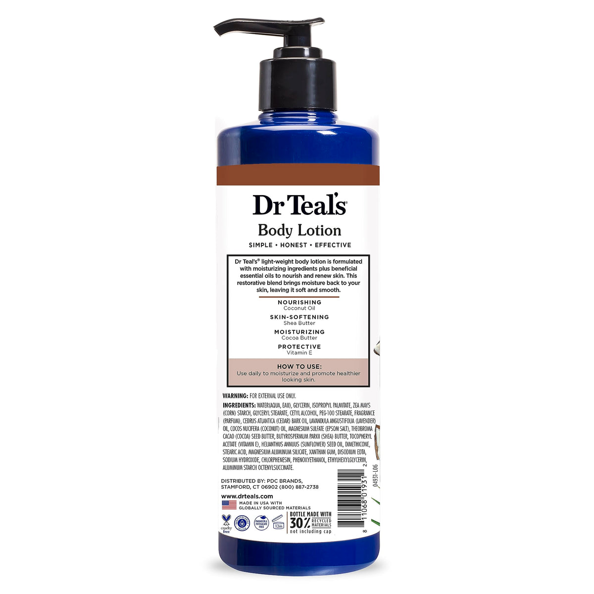 Dr Teal's bottle on bathroom shelf in a relaxed setting promoting nightly ritual use
