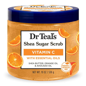 Dr Teal's tub front view showing citrus label and uplifting scent benefit
