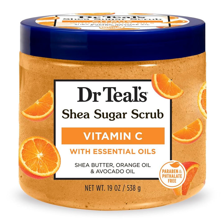 Dr Teal's tub front view showing citrus label and uplifting scent benefit