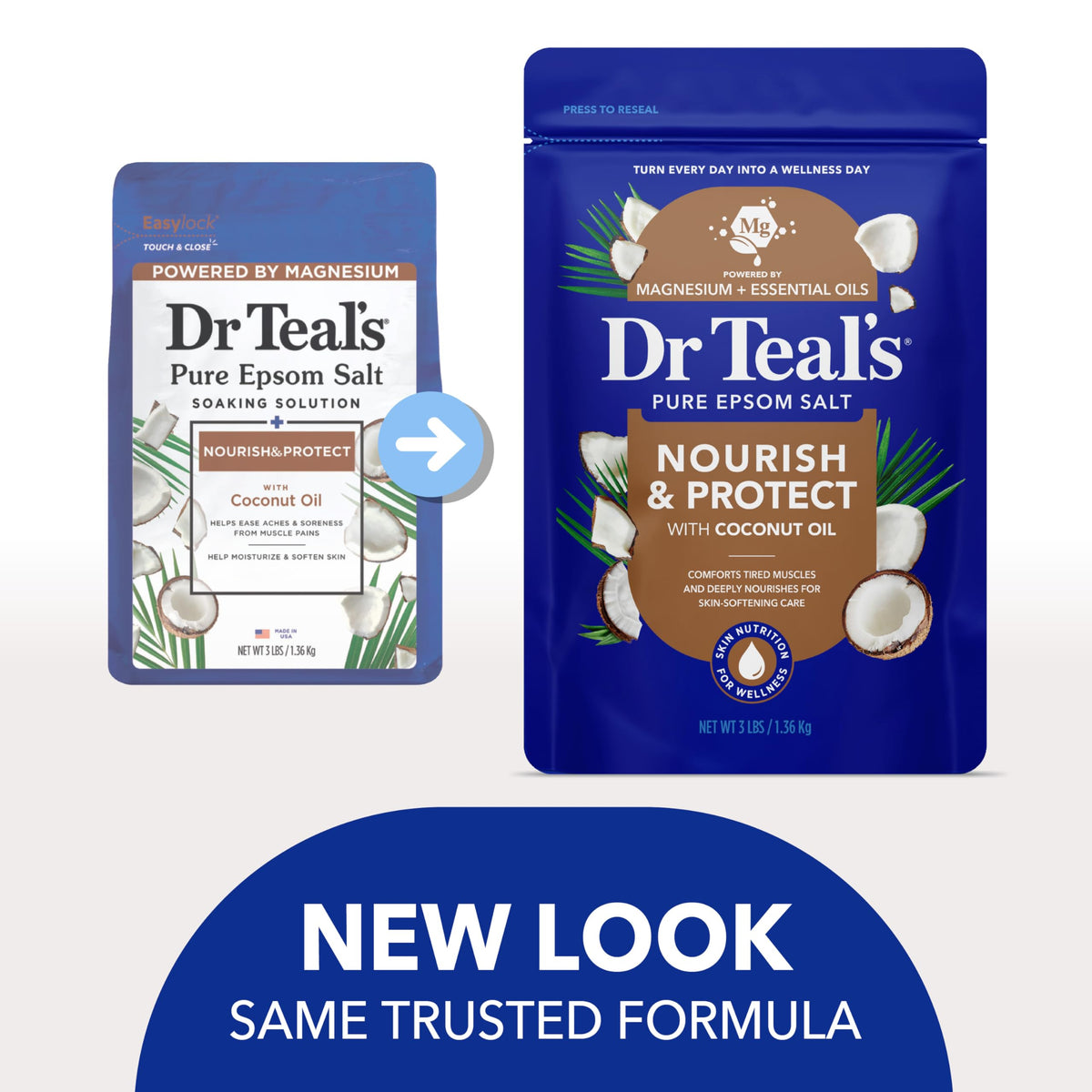 Dr Teal's coconut oil droplet detail demonstrating moisturizing effect