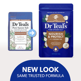 Dr Teal's coconut oil droplet detail demonstrating moisturizing effect