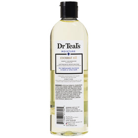 Dr Teal's coconut oil dispensing from pump demonstrates lightweight absorption