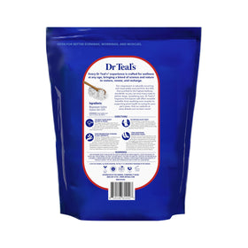 Close-up of Dr Teal's Epsom salt granules highlighting texture and purity