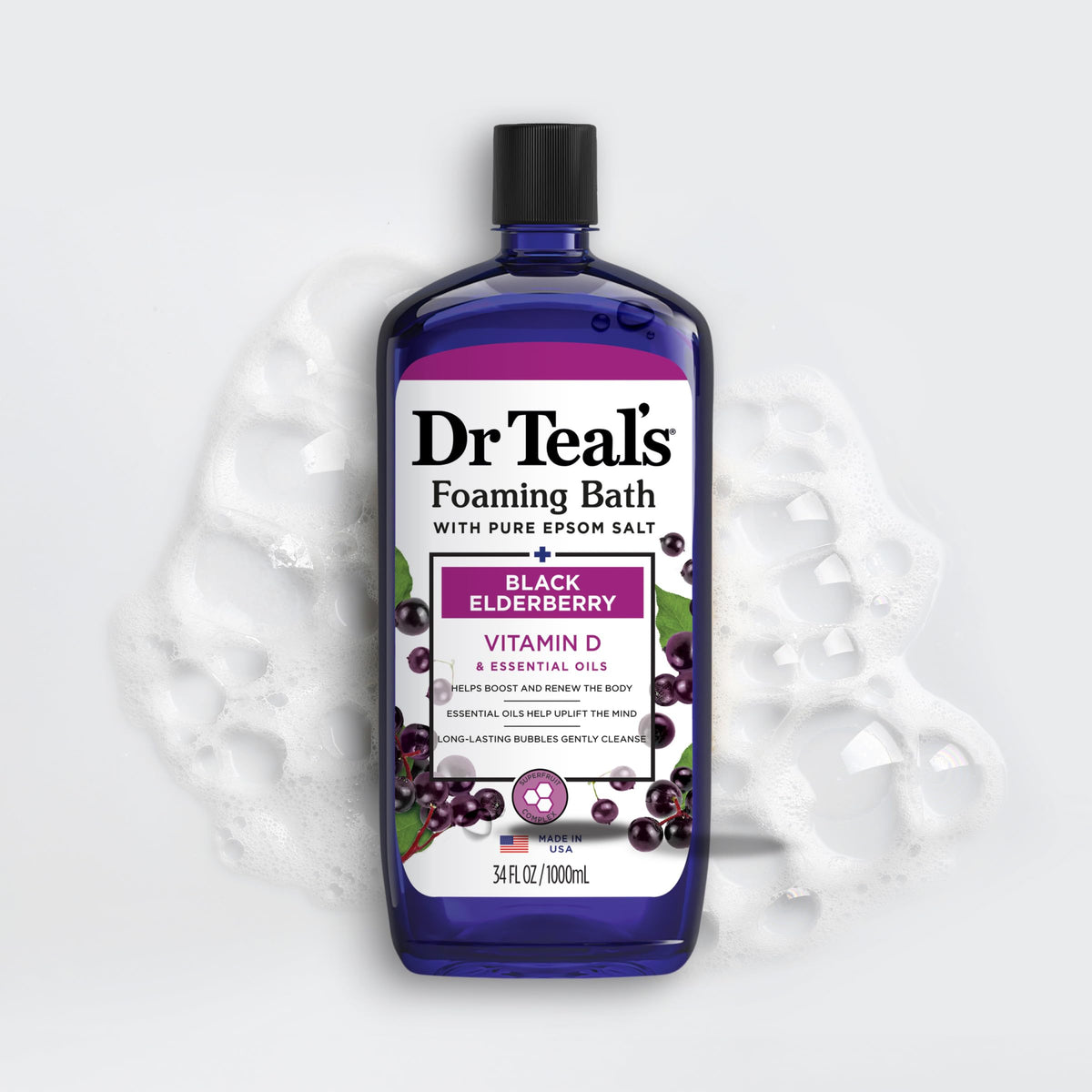 Dr Teal's ingredients label highlighted to show magnesium sulfate benefit