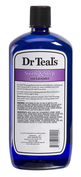 Dr Teal's eucalyptus and spearmint bottle label detail highlighting refreshing aroma