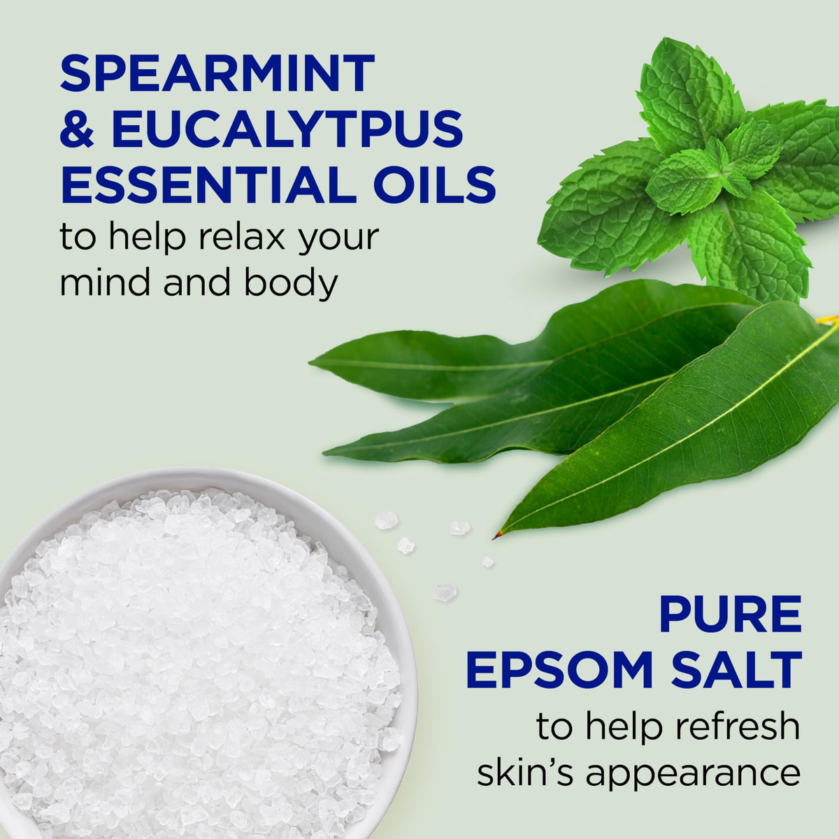 Dr Teal's back label with ingredient list and product directions visible