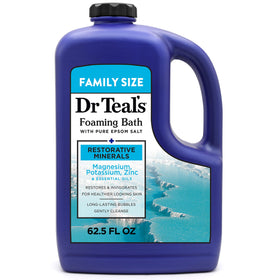 Dr Teal's front label showing product name and benefits