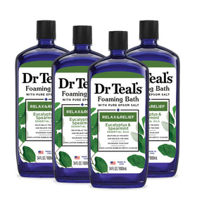 Dr Teal's front packaging showing bottle and brand for clarity