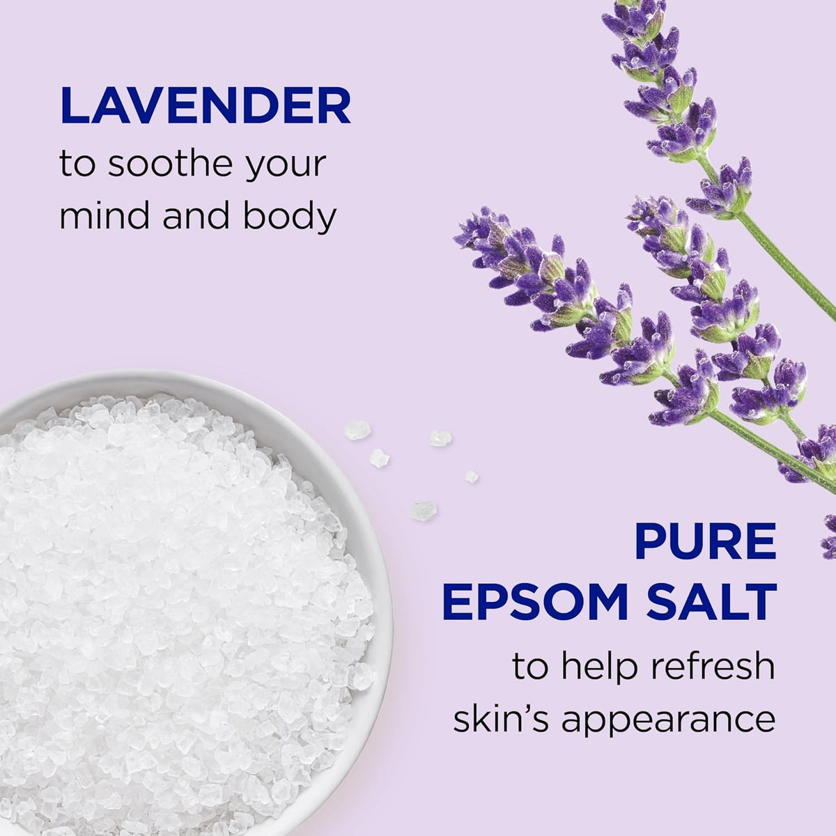 Dr Teal's foaming bath pouring into hand to create calming bubbles