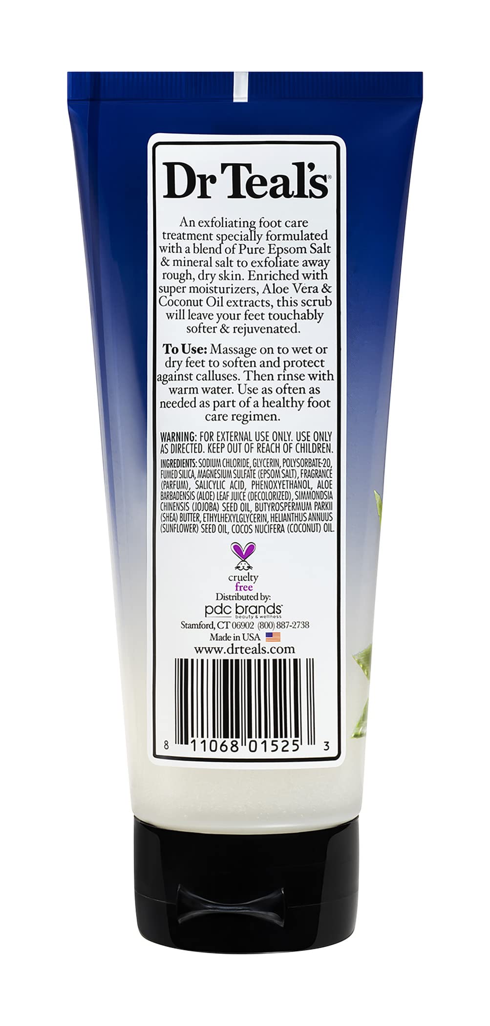 Close-up of Epsom salt texture in Dr Teal's scrub highlighting exfoliating crystals and smoothing action