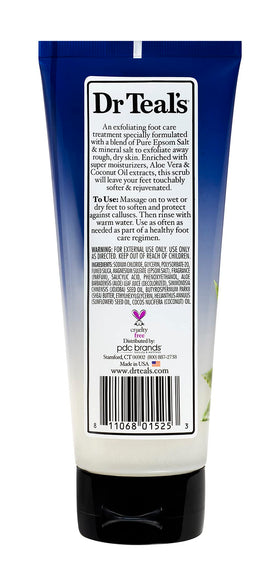 Close-up of Epsom salt texture in Dr Teal's scrub highlighting exfoliating crystals and smoothing action