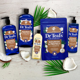 Dr Teal's four-pack stacked to show value and multi-pack convenience