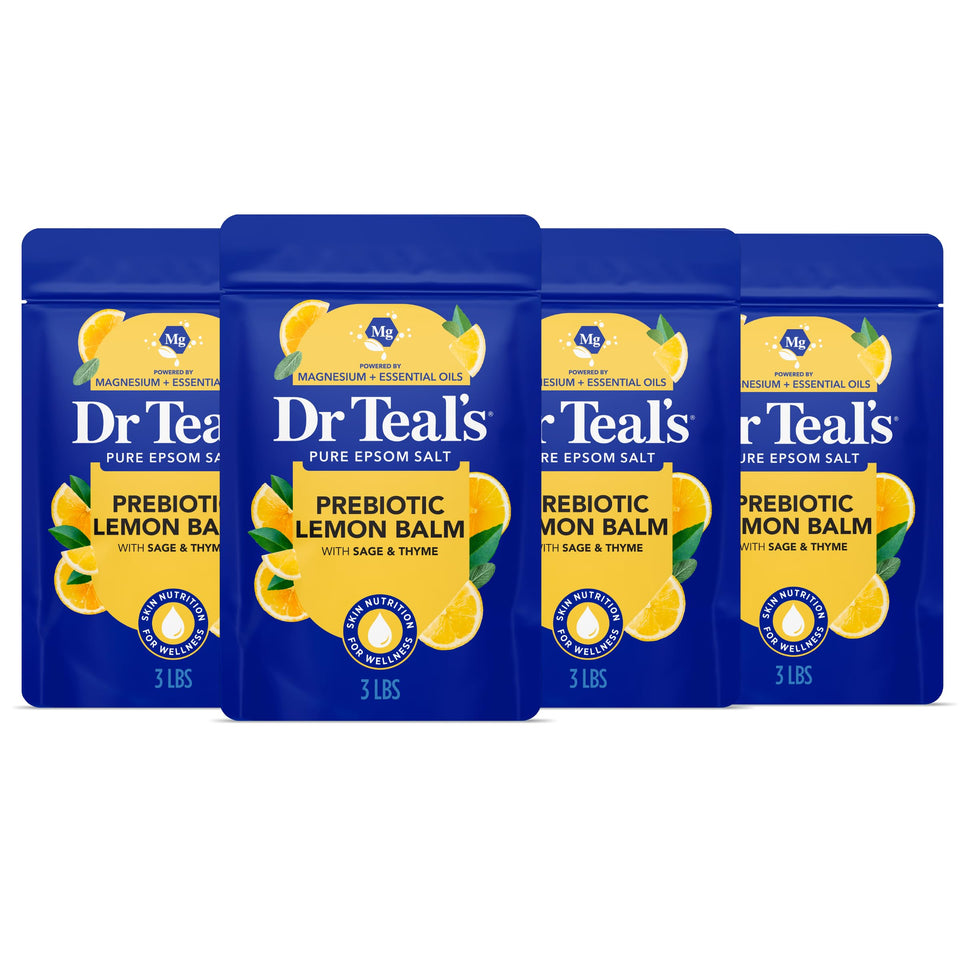 Dr Teal's front label showing product name and scent for quick identification
