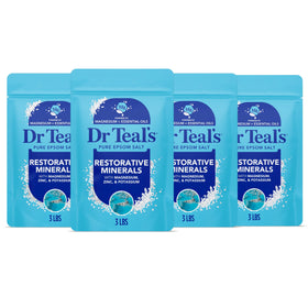 Dr Teal's front label showing restorative minerals and benefits