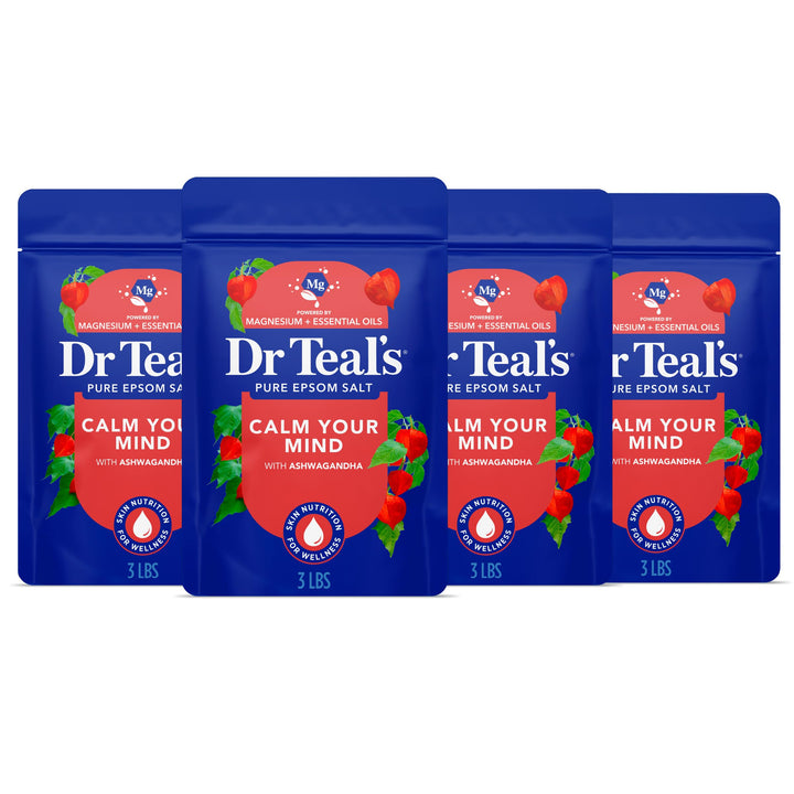 Dr Teal's front packaging showing 3 lb tub and brand clarity for easy selection