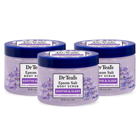 Dr Teal's front packaging showing calming lavender and benefits
