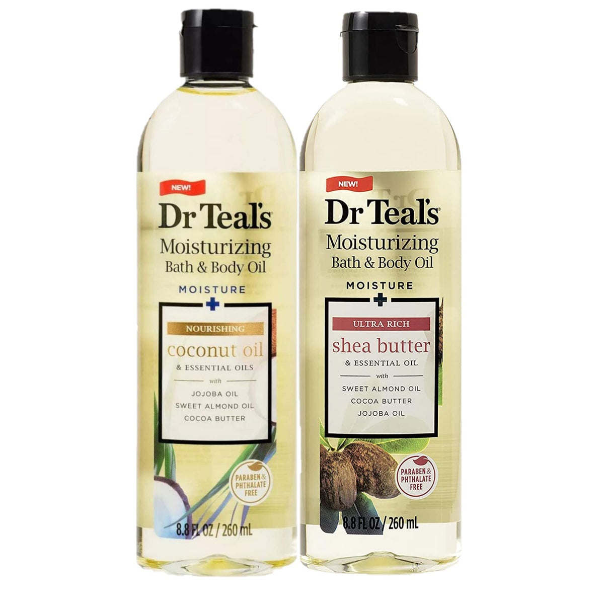 Dr Teal's front packaging of two-bottle gift set shows value and variety