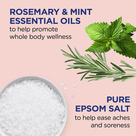 Dr Teal's salt granules texture detail, displays mineral clarity and quality