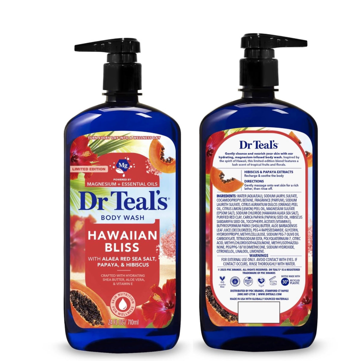 Bathroom lifestyle scene with Dr Teal's bottle on a shelf showing calming shower setup