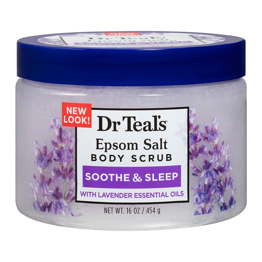 Dr Teal's jar front showing label and 16 oz size for clear product identification