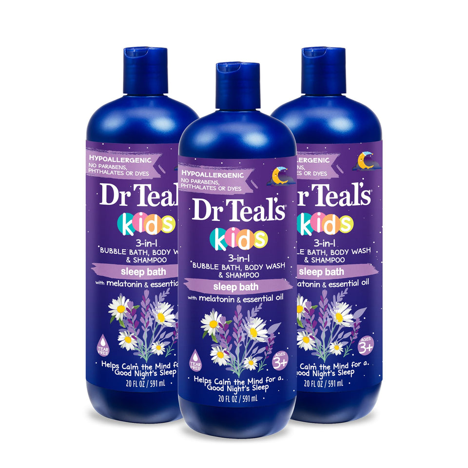 Dr Teal's front label showing calming lavender benefits