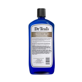 Dr Teal's bottles staged on bathtub edge for a relaxing at-home spa scene and calming benefit