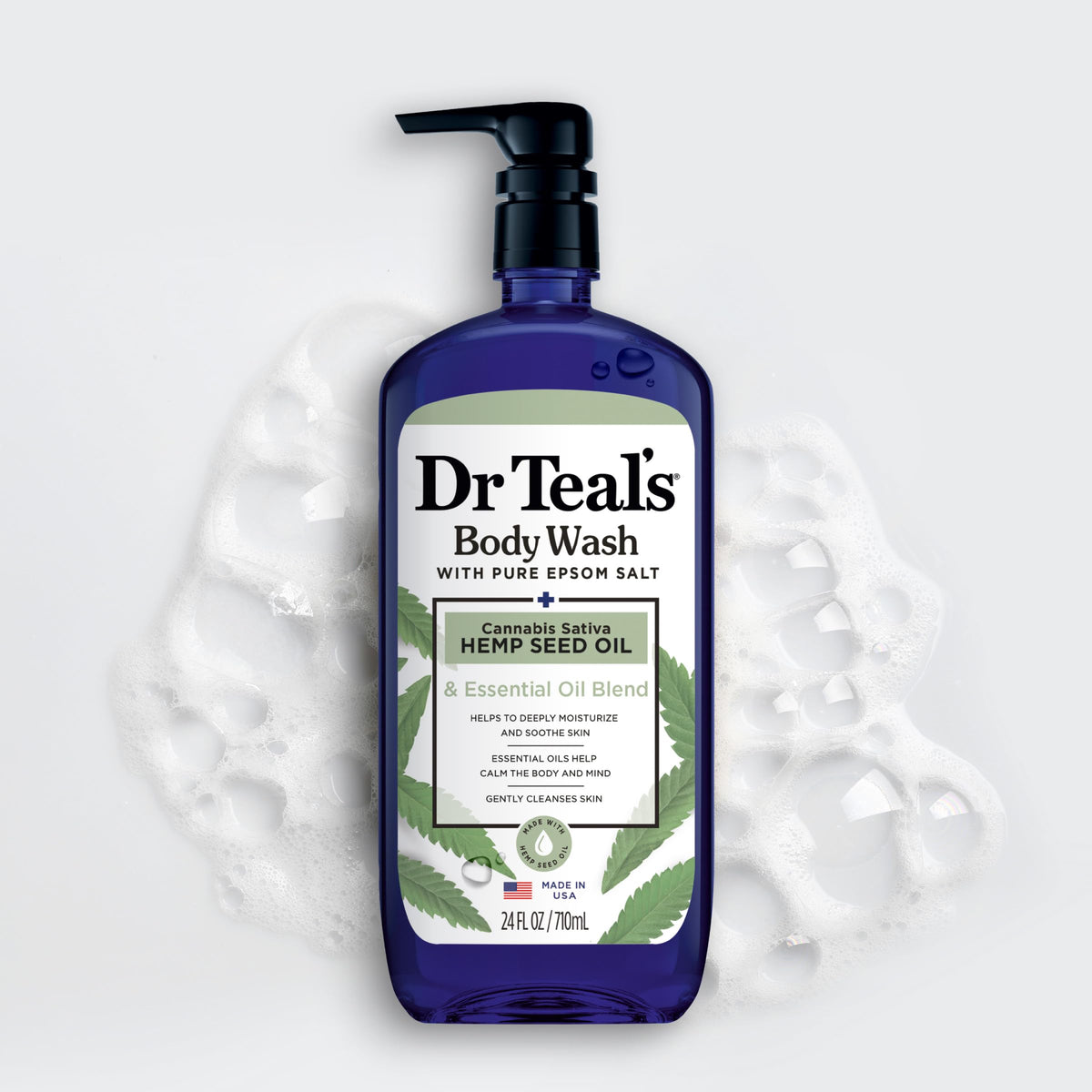 Dr Teal's in a styled bathroom scene conveying a calming, spa-like bathing ritual