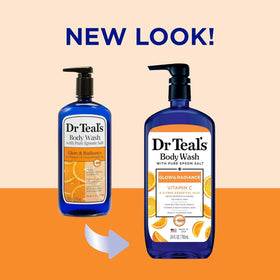 Dr Teal's pump and cap detail highlighting easy dispensing benefit