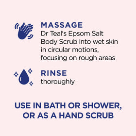 Dr Teal's scrub being scooped in hand for easy application