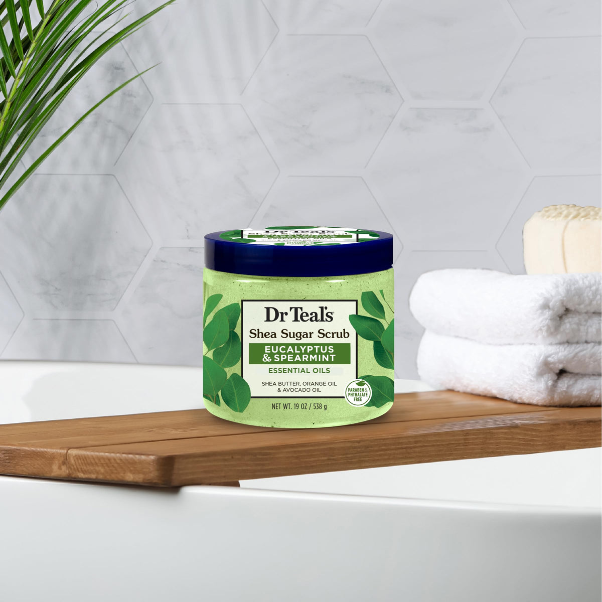 Dr Teal's natural ingredients shea butter coconut avocado conveying deep hydration benefit
