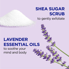 Dr Teal's close-up of scrub texture highlighting sugar exfoliation benefits