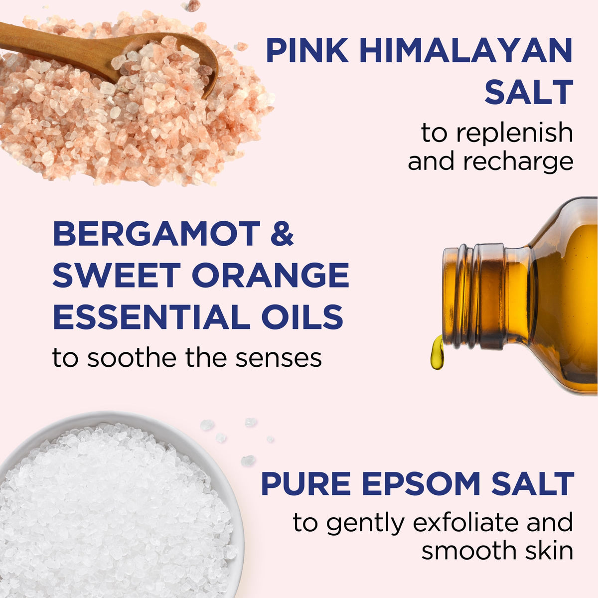 Dr Teal's close-up of scrub texture revealing salt grains and oils