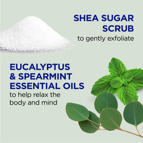 Dr Teal's open jar showing sugar scrub texture for gentle exfoliation benefit