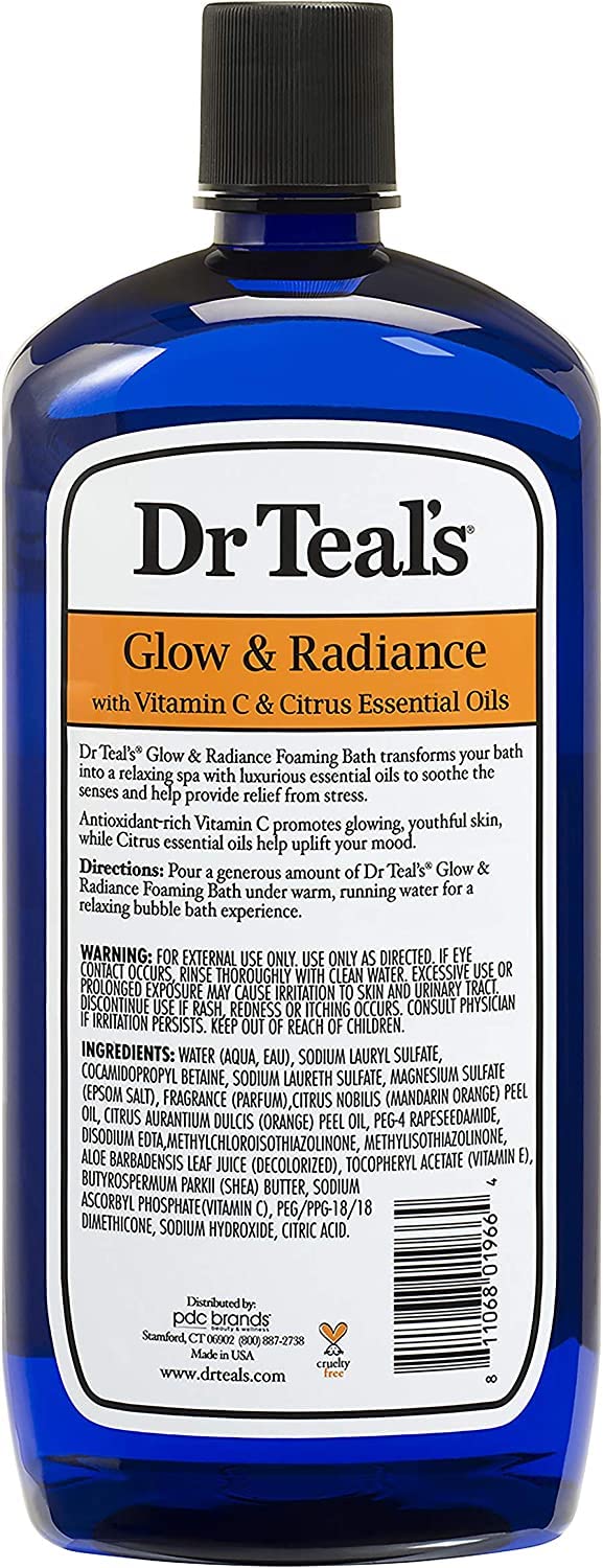 Dr Teal's two 34 fl oz bottles side-by-side showing total 68 fl oz value