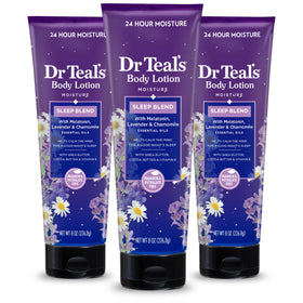 Dr Teal's front packaging showing bottle and calming scent benefit