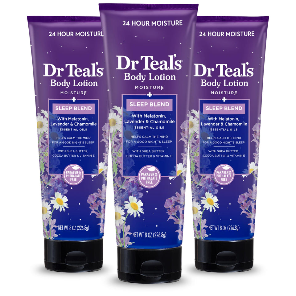 Dr Teal's front packaging showing bottle and calming scent benefit