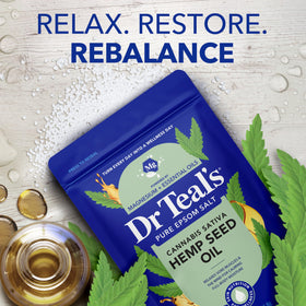 Dr Teal's soak dissolving in a tub for a relaxing aromatic bath experience