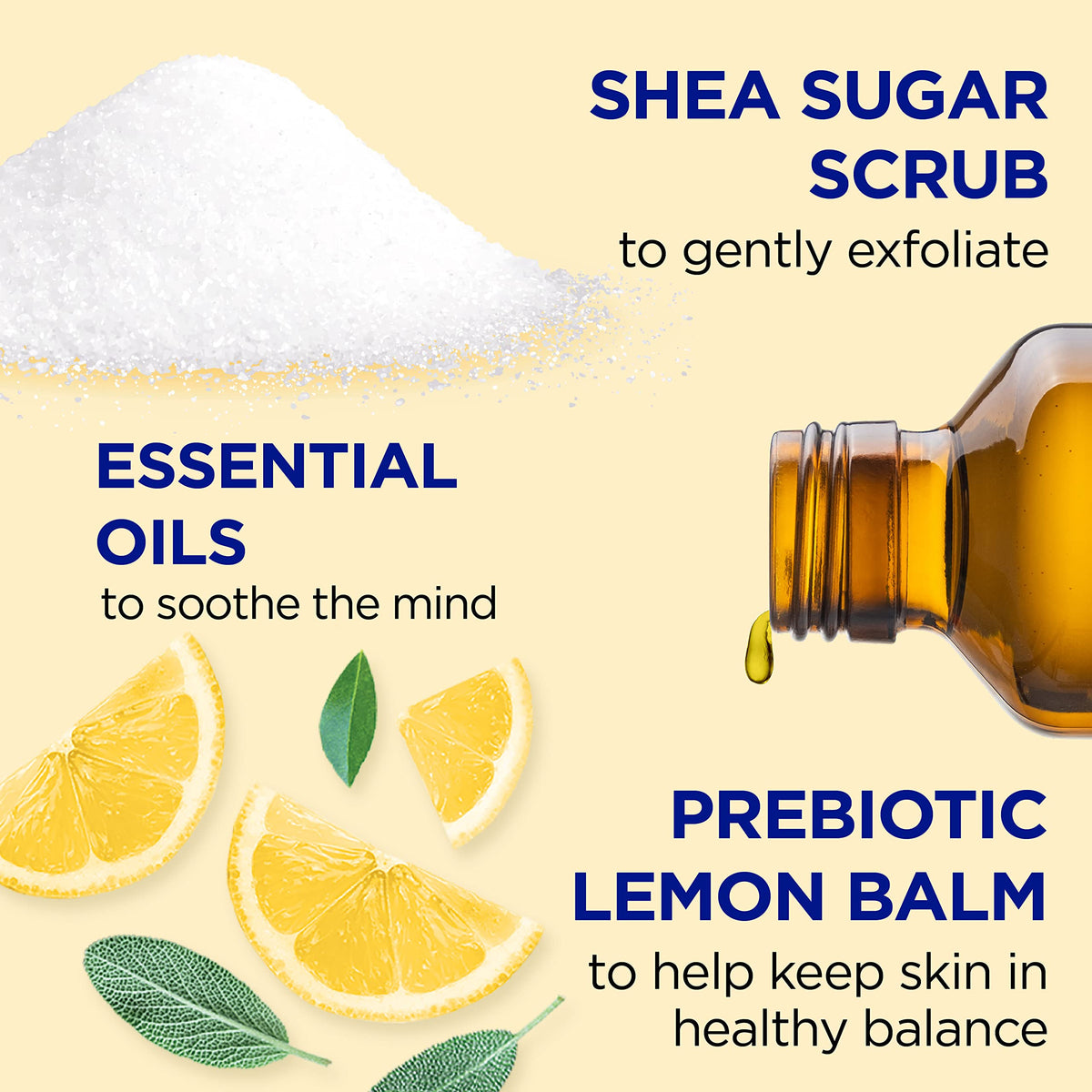 Dr Teal's sugar scrub texture close-up revealing exfoliant crystals and creamy oils