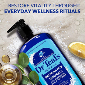 Dr Teal's creamy lather on hand illustrating gentle cleansing and hydration