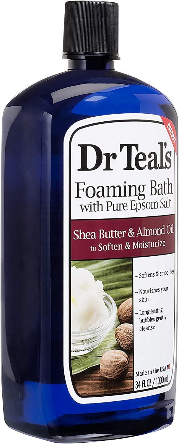 Dr Teal's vitamin C and citrus bottle front highlighting brightening scent
