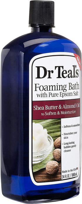 Dr Teal's vitamin C and citrus bottle front highlighting brightening scent