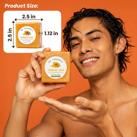 Dr. Turmeric boxed set presented as a gift-ready skincare option
