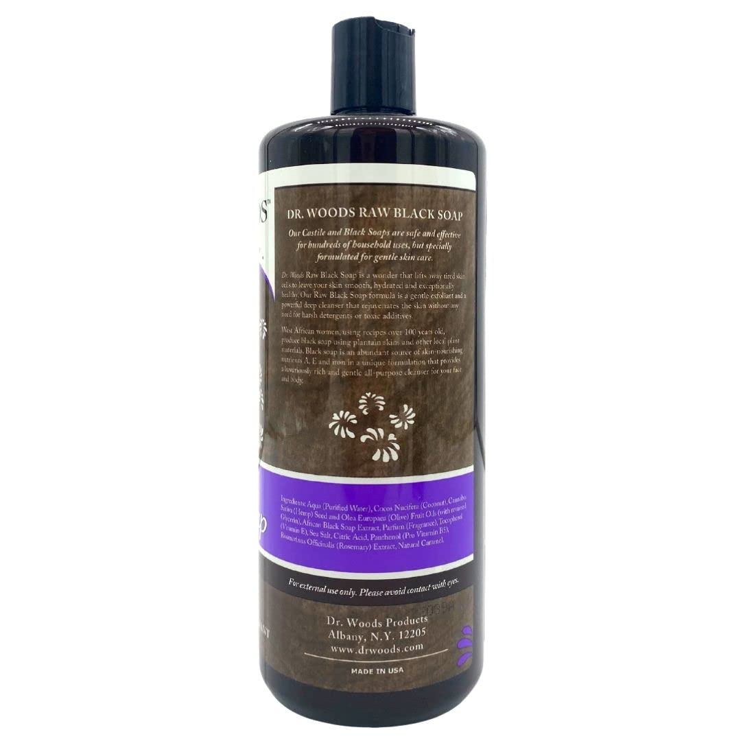 Dr. Woods pump and label close-up showing branding and ingredient clarity