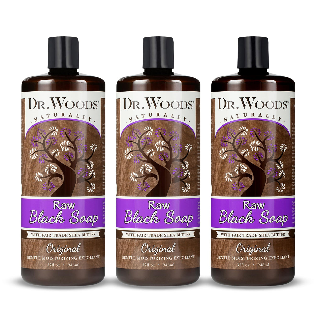 Dr. Woods front packaging showing 32 fl oz bottle and clean design for reliable supply