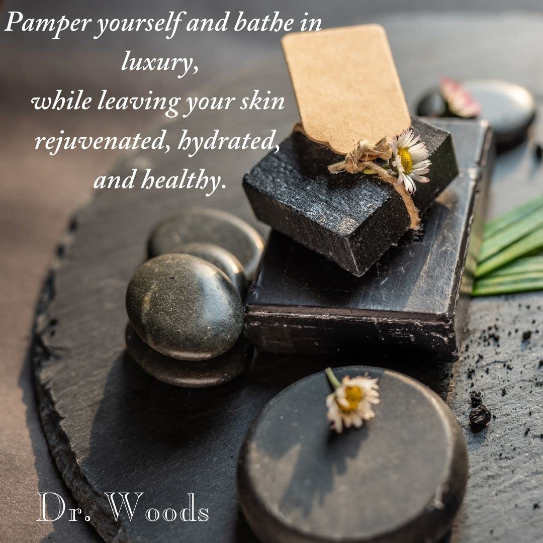 Dr. Woods soap texture close-up showing thick consistency for lasting lather