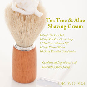 Shower scene using Dr. Woods tea tree soap for refreshed skin and multi-use convenience