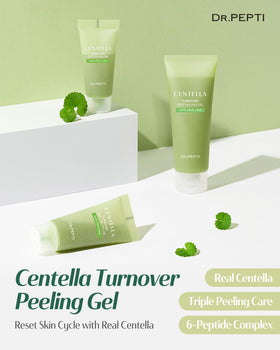 dr.pepti gel texture close-up rolling into beads for visible dead skin removal