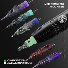 Dragonhawk cartridge needles array showing included variety for lining and shading