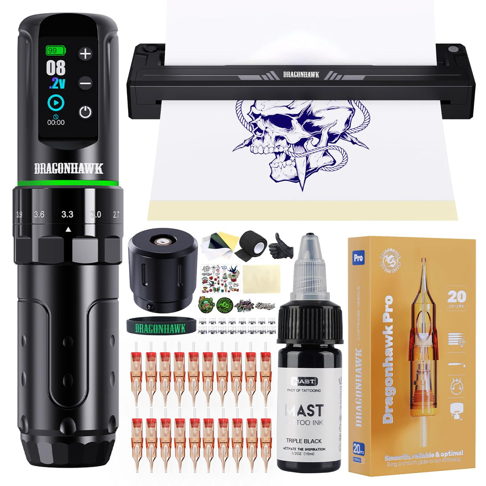 Dragonhawk L3 front view showing pen design and controls for versatile use
